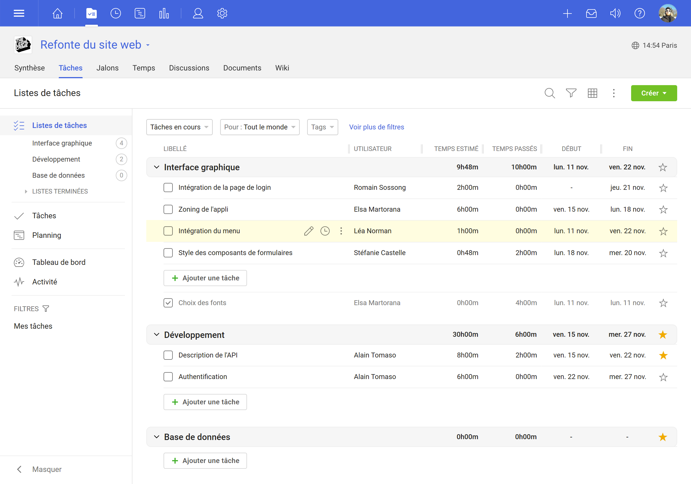 GroupCamp - Application de gestion de tâches